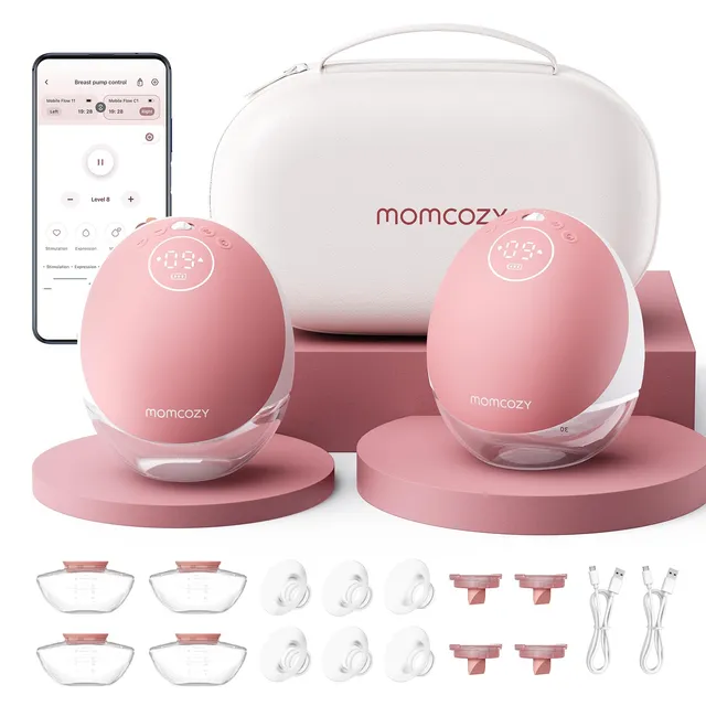 momcozy-m9-wearable-breast-pump-2-pack-with-app-control-24mm-flanges image 1