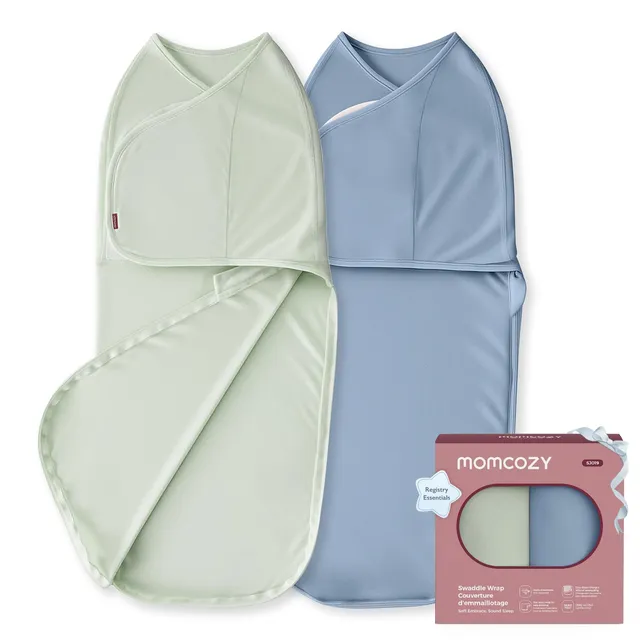 momcozy-anti-startle-swaddle-for-newborns-0-3-months-quiet-velcro-zip-sleep-sack image 1