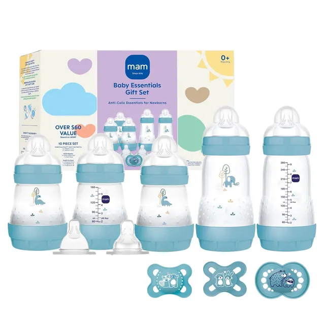mam-easy-start-anti-colic-5-baby-bottle-3-pacifier-newborn-gift-set image 1