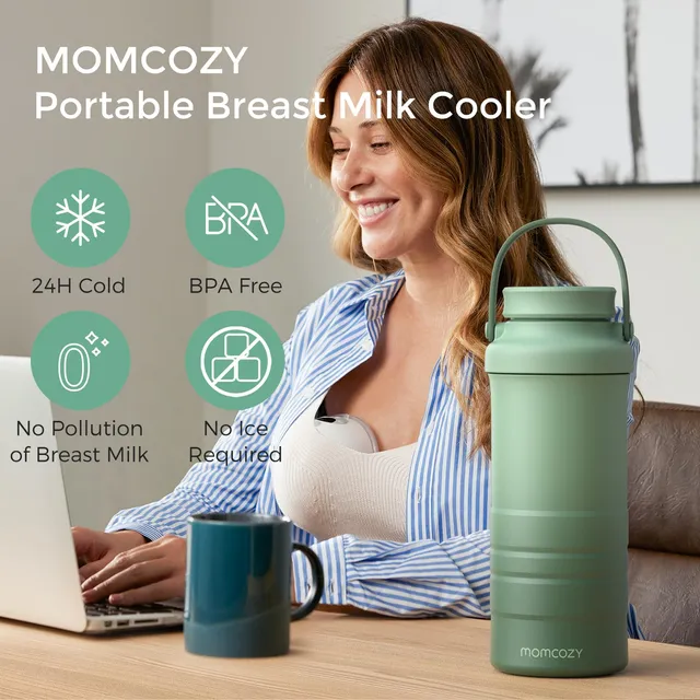 momcozy-22oz-portable-breast-milk-cooler-natural-breast-pump-wipes-bundle image 1