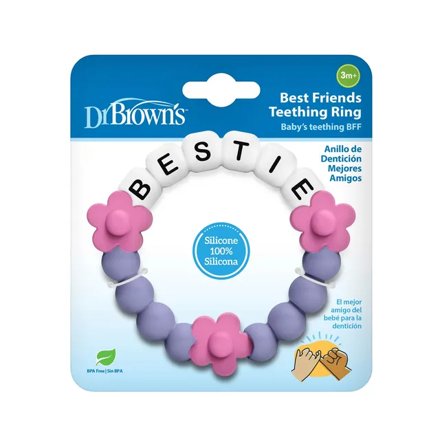 dr-brown-s-best-friends-teething-ring-100-silicone-beaded-design image 1