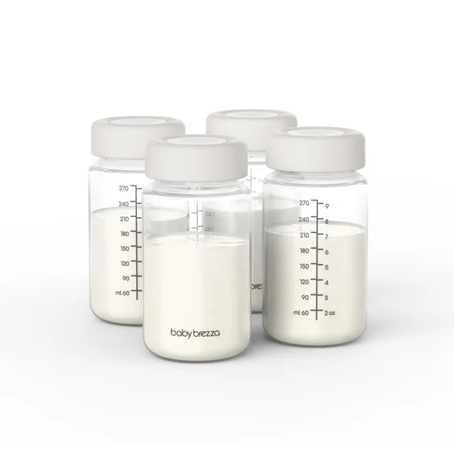 baby-brezza-replacement-breastmilk-cooler-storage-bottles-plastic-10-oz-4-pack image 1