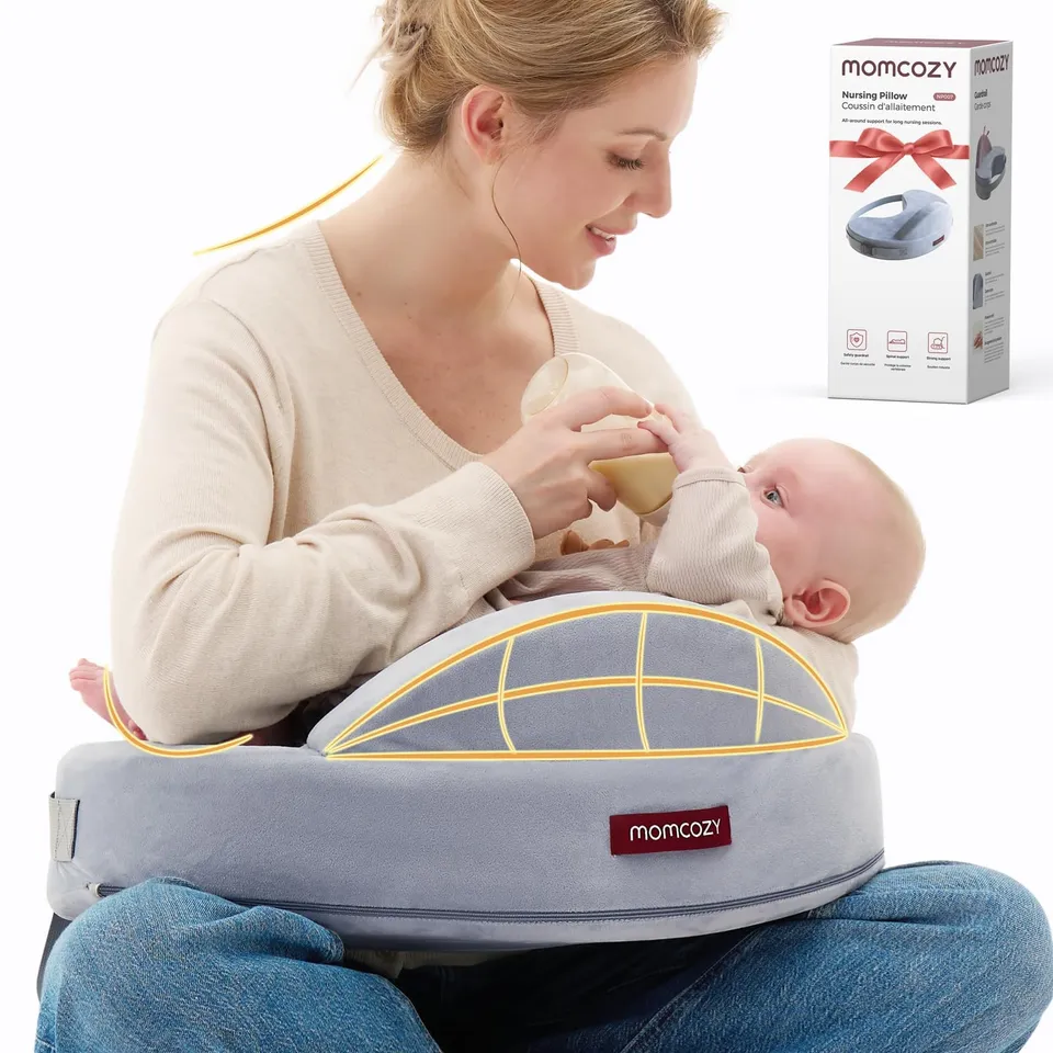 momcozy-innovative-safety-guard-nursing-pillow-firm-springy-memory-foam-stable-e image 1