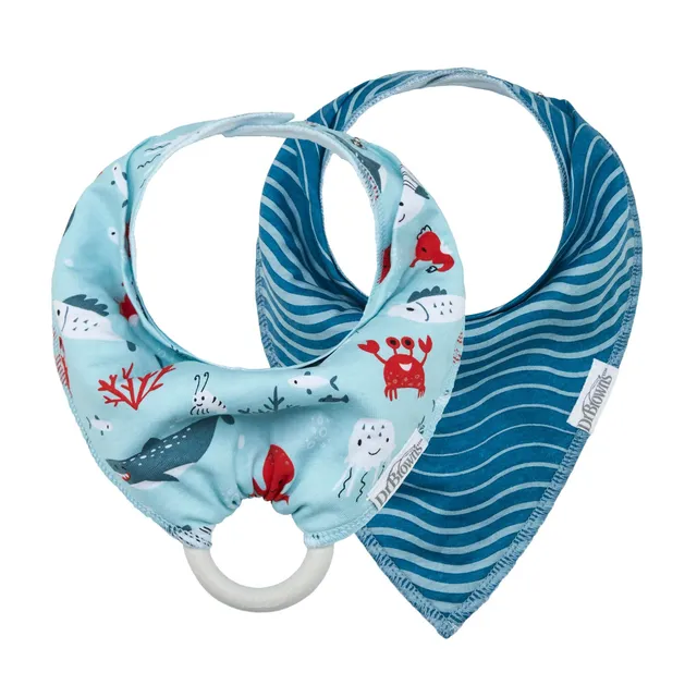 dr-brown-s-bandana-bib-with-removable-teether image 1