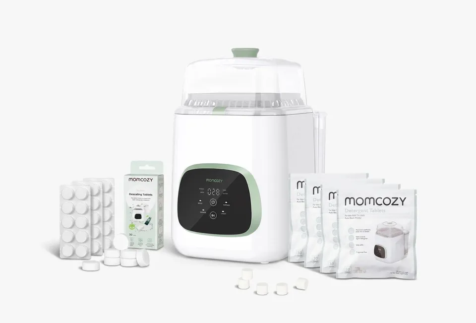 momcozy-kleanpal-pro-baby-bottle-washer-120-cleaning-30-descaling-tablets-bundle image 1
