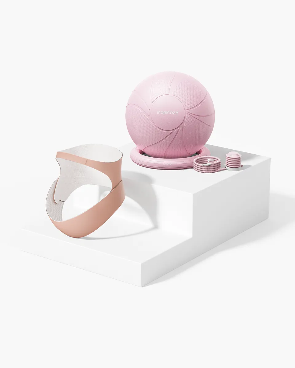 momcozy-ergonest-maternity-belly-band-birthease-maternity-ball-bundle image 1