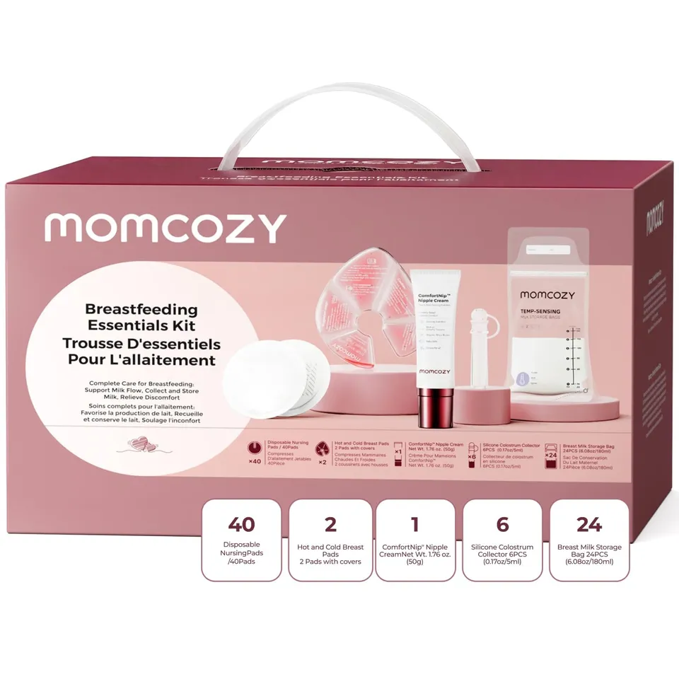 momcozy-73pc-breastfeeding-essentials-kit-for-new-moms-hospital-bag-must-haves-w image 1