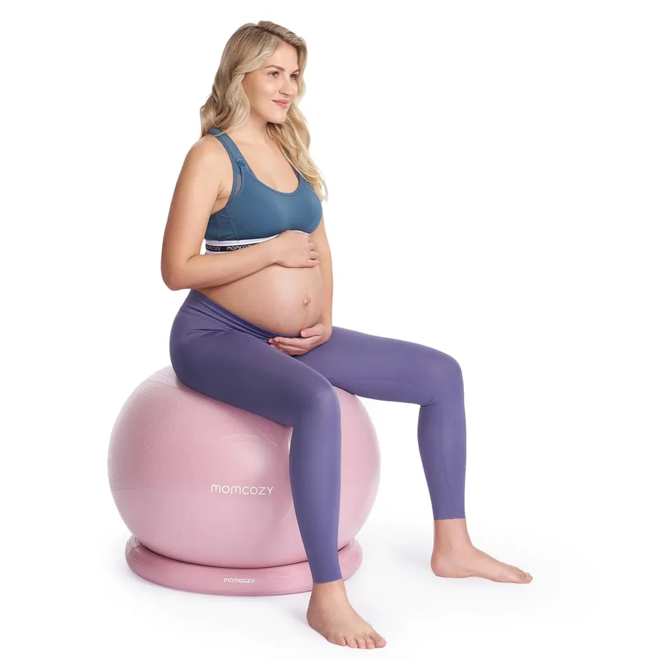 momcozy-birthease-pregnancy-ball-set-birthing-ball-with-app-courses-bpa-free-ant image 1