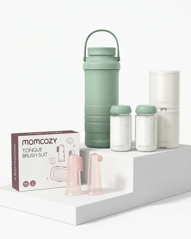 momcozy-on-the-go-baby-care-bundle-portable-breast-milk-cooler-finger-toothbrush image 1