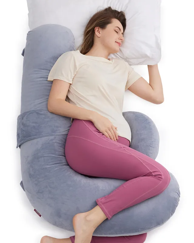 momcozy-original-f-shape-maternity-pillow-with-adjustable-wedge-full-body-suppor image 1