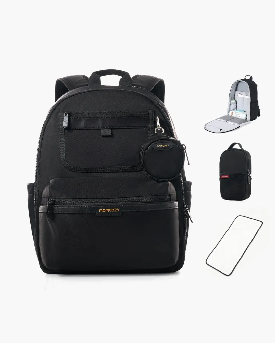 momcozy-urban-diaper-bag-backpack-waterproof-travel-diaper-backpack-with-changin image 1