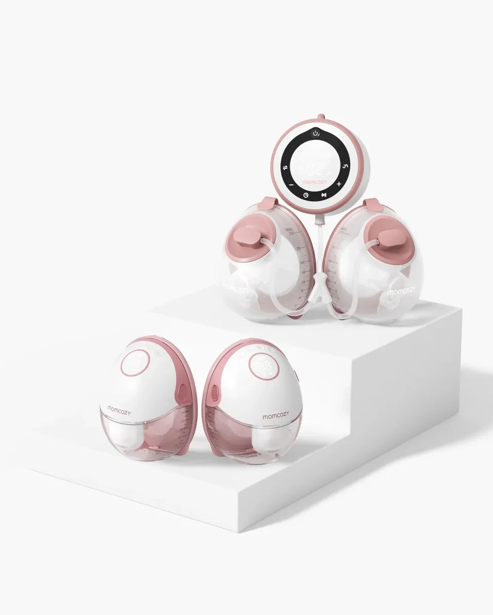 momcozy-m6-mobile-style-v1-pro-hospital-grade-wearable-breast-pump-bundle-power- image 1