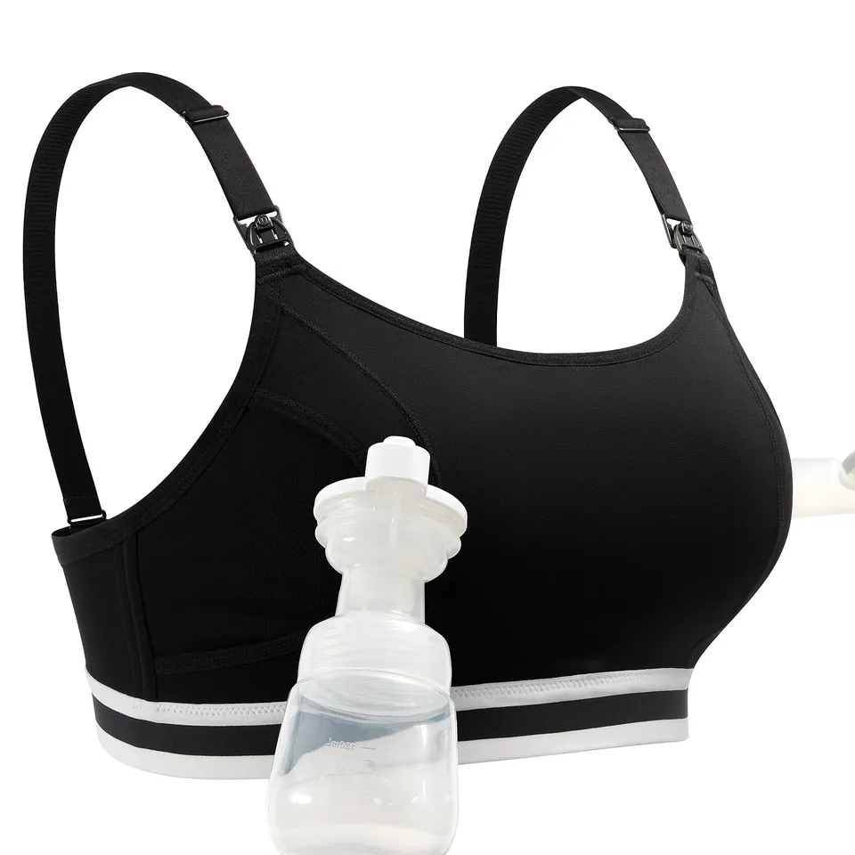momcozy-2-in-1-hands-free-pumping-bra-adjustable-breast-pump-bra-with-wide-suppo image 1