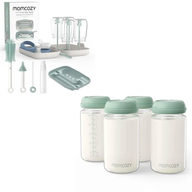 momcozy-natural-baby-bottle-11oz-momcozy-bottle-brush-set image 1