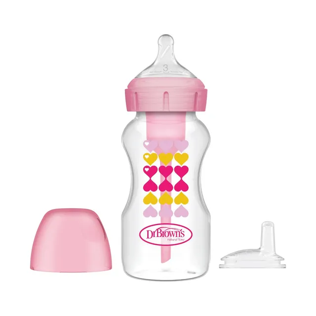 dr-brown-s-natural-flow-anti-colic-options-wide-neck-sippy-bottle-starter-kit image 1