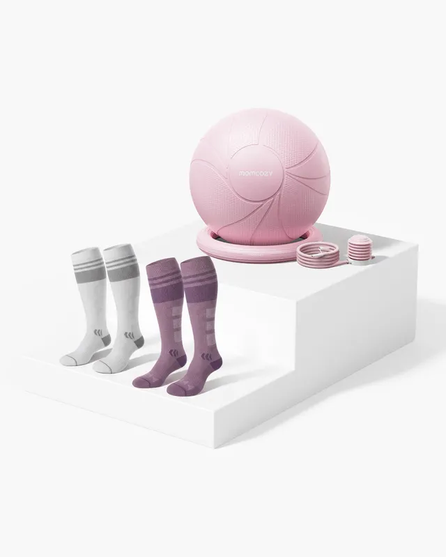 momcozy-pregnancy-essential-bundle-pregnancy-ball-wide-calf-compression-sports-s image 1