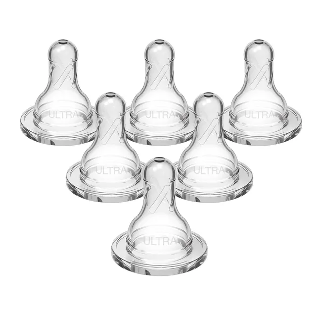 dr-brown-s-natural-flow-ultra-preemie-silicone-nipple-6-pack-slowest-flow-for-ne image 1