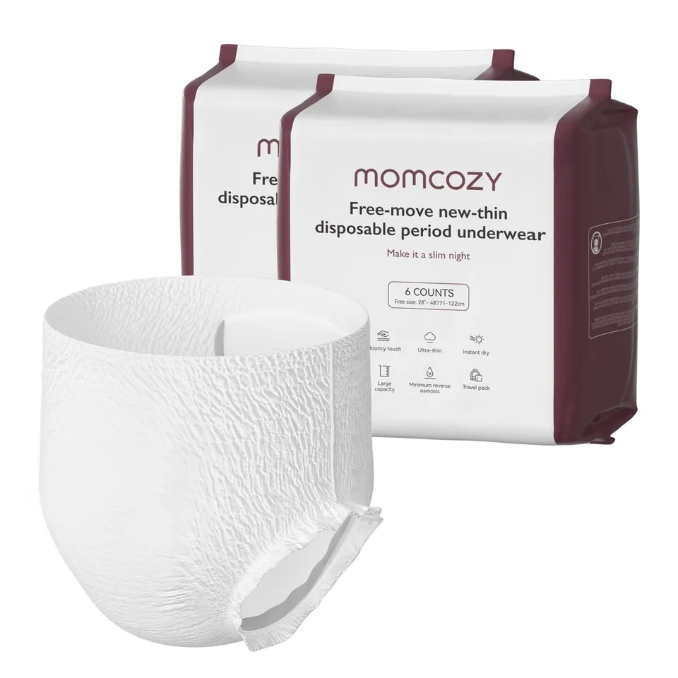 momcozy-postpartum-disposable-underwear-12-pack-no-leak-built-in-pad-self-absorb image 1