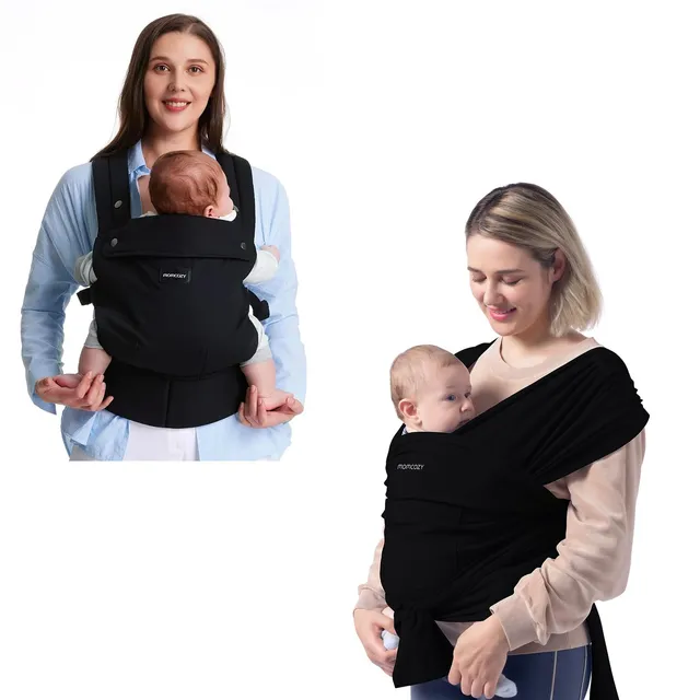 momcozy-baby-wraps-carrier-with-baby-carrier-classic-adjustable-x-small-to-x-lar image 1