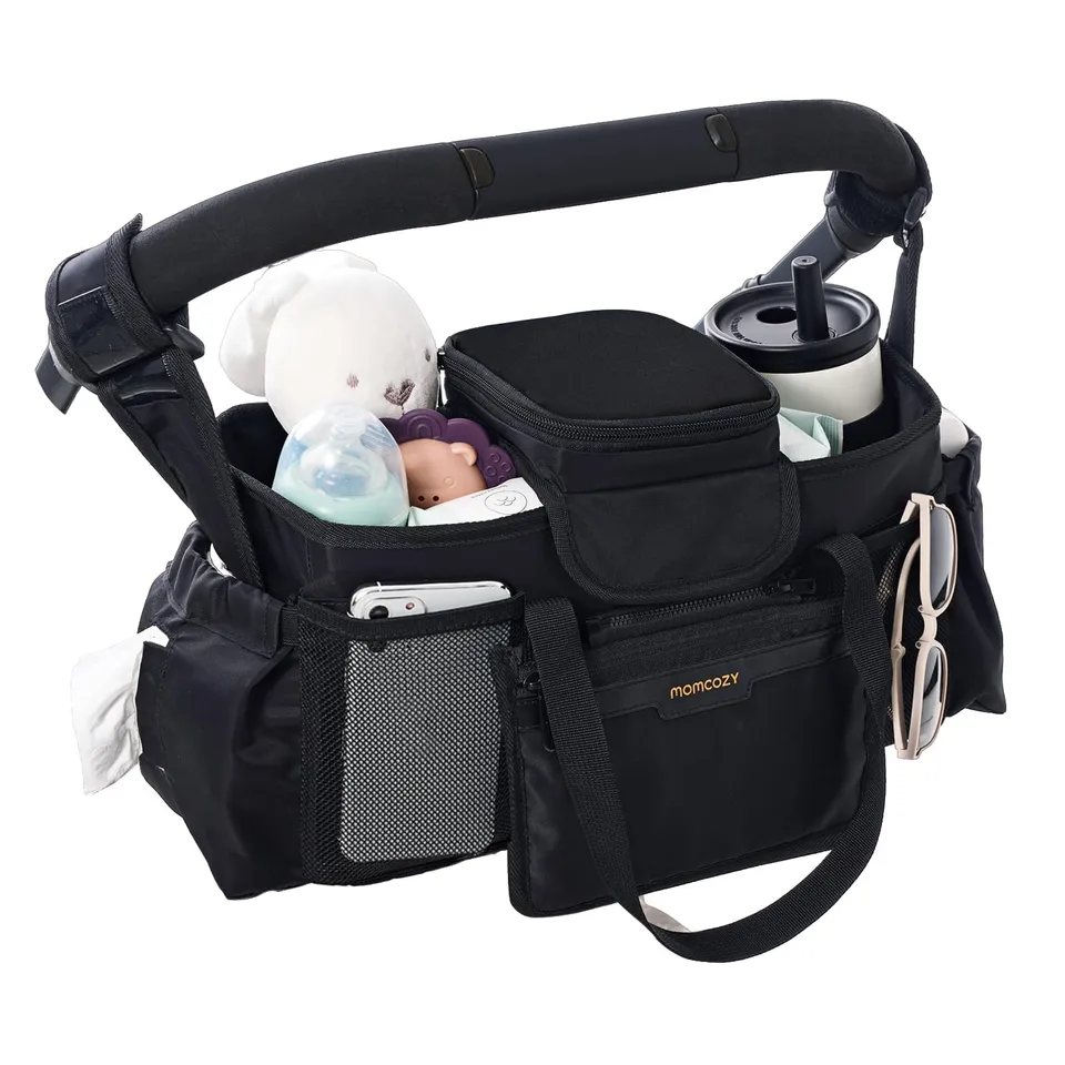 momcozy-extra-large-stroller-organizer-max-with-food-grade-pacifier-teether-bag- image 1