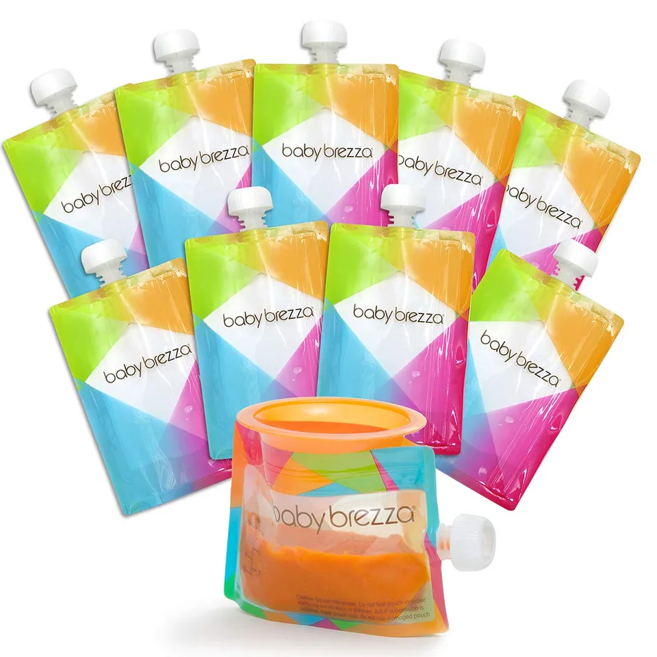 baby-brezza-reusable-baby-food-storage-pouches-10-pack-7oz-freezer-safe-dishwash image 1