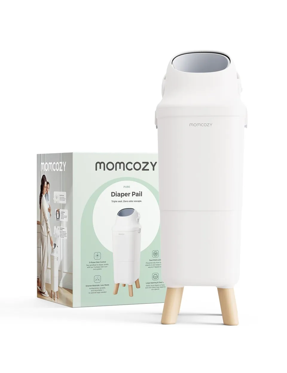 momcozy-diaper-pail-with-triple-seal-odor-control-wide-opening-ergonomic-height- image 1