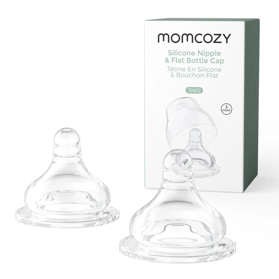 momcozy-soft-baby-nipple-premium-natural-flow-silicone-for-wide-neck-bottles-bpa image 1