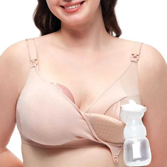 momcozy-hands-free-pumping-bra-breathable-tencel-fabric-300-air-holes-eco-friend image 1