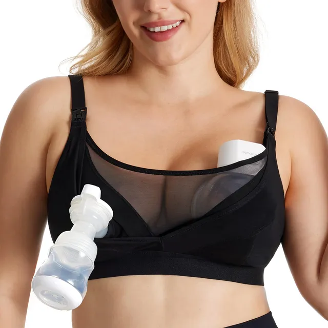 momcozy-mesh-support-pumping-bra-hands-free-plus-size-36c-44g-nursing-pumping-br image 1
