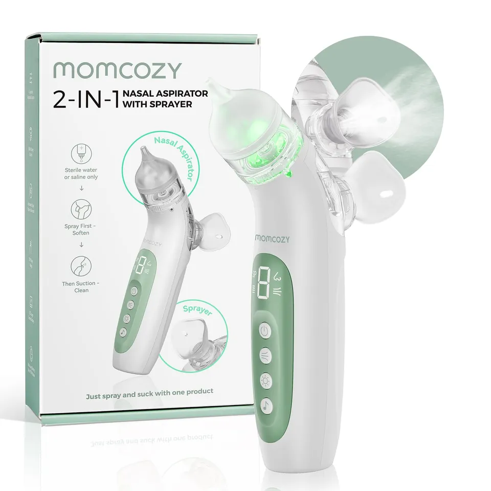 momcozy-breezyclear-2-in-1-electric-nasal-aspirator-for-baby-with-spray-65kpa-su image 1