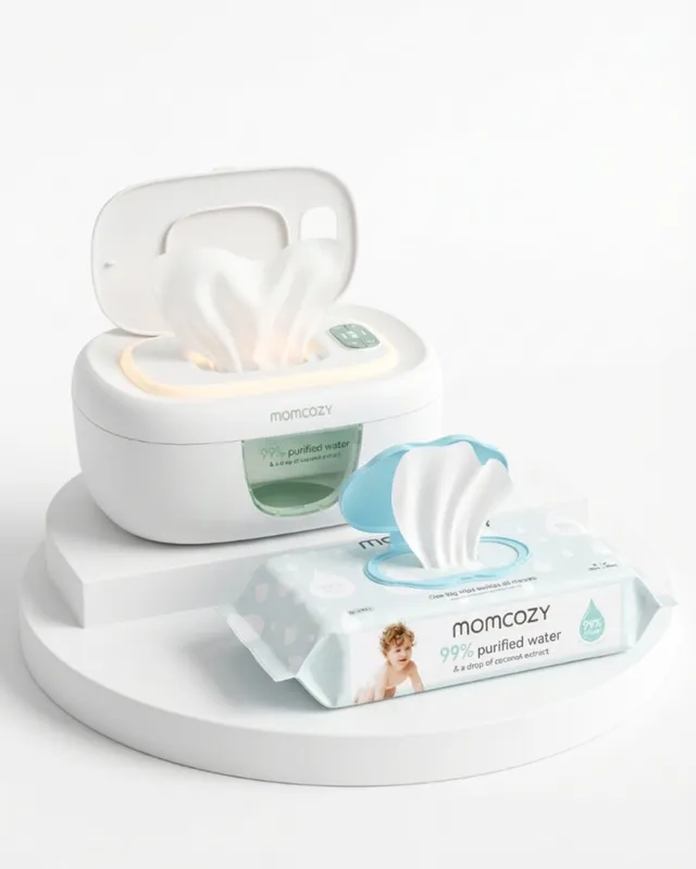 momcozy-baby-wipe-warmer-99-water-wipes-set image 1