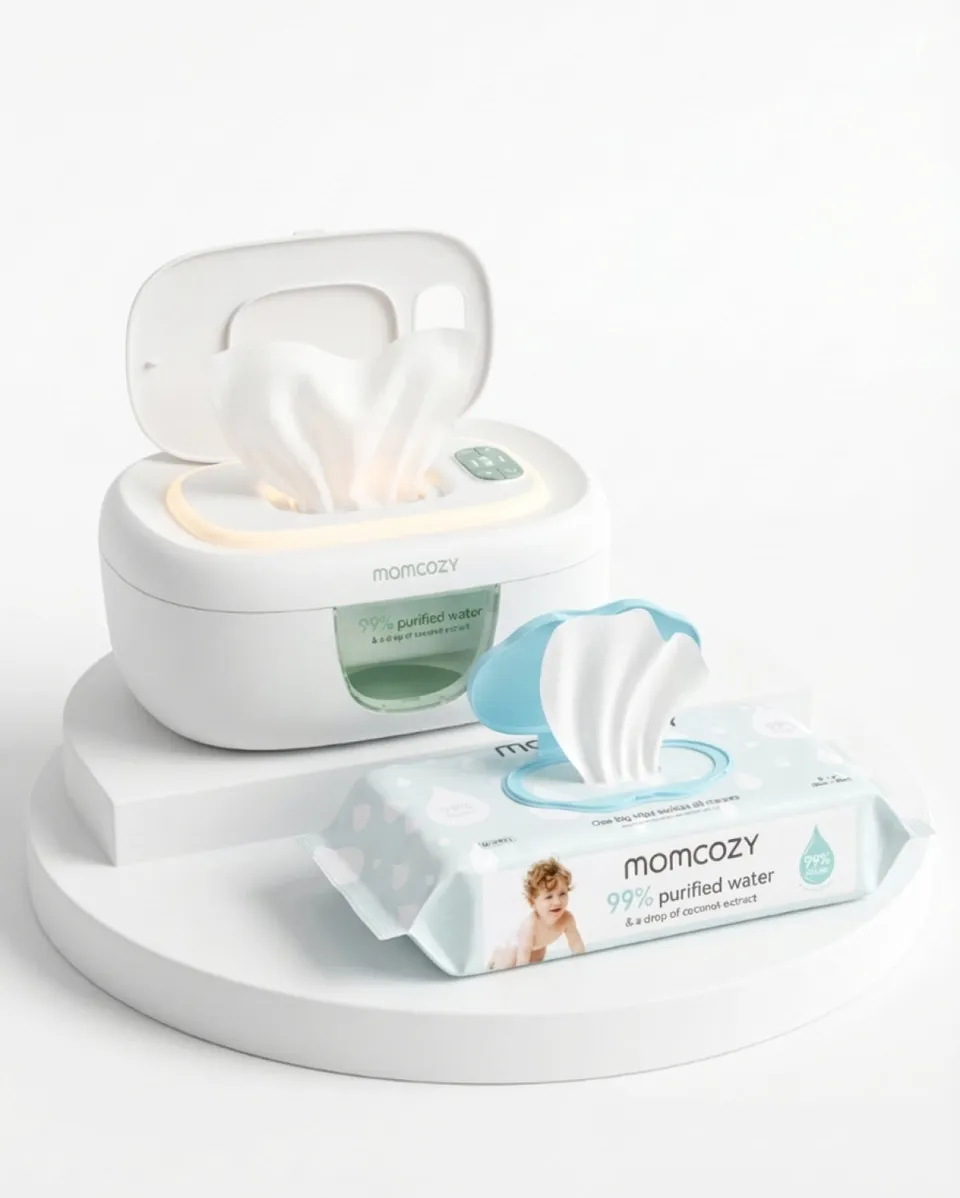 momcozy-baby-wipe-warmer-99-water-wipes-set image 1