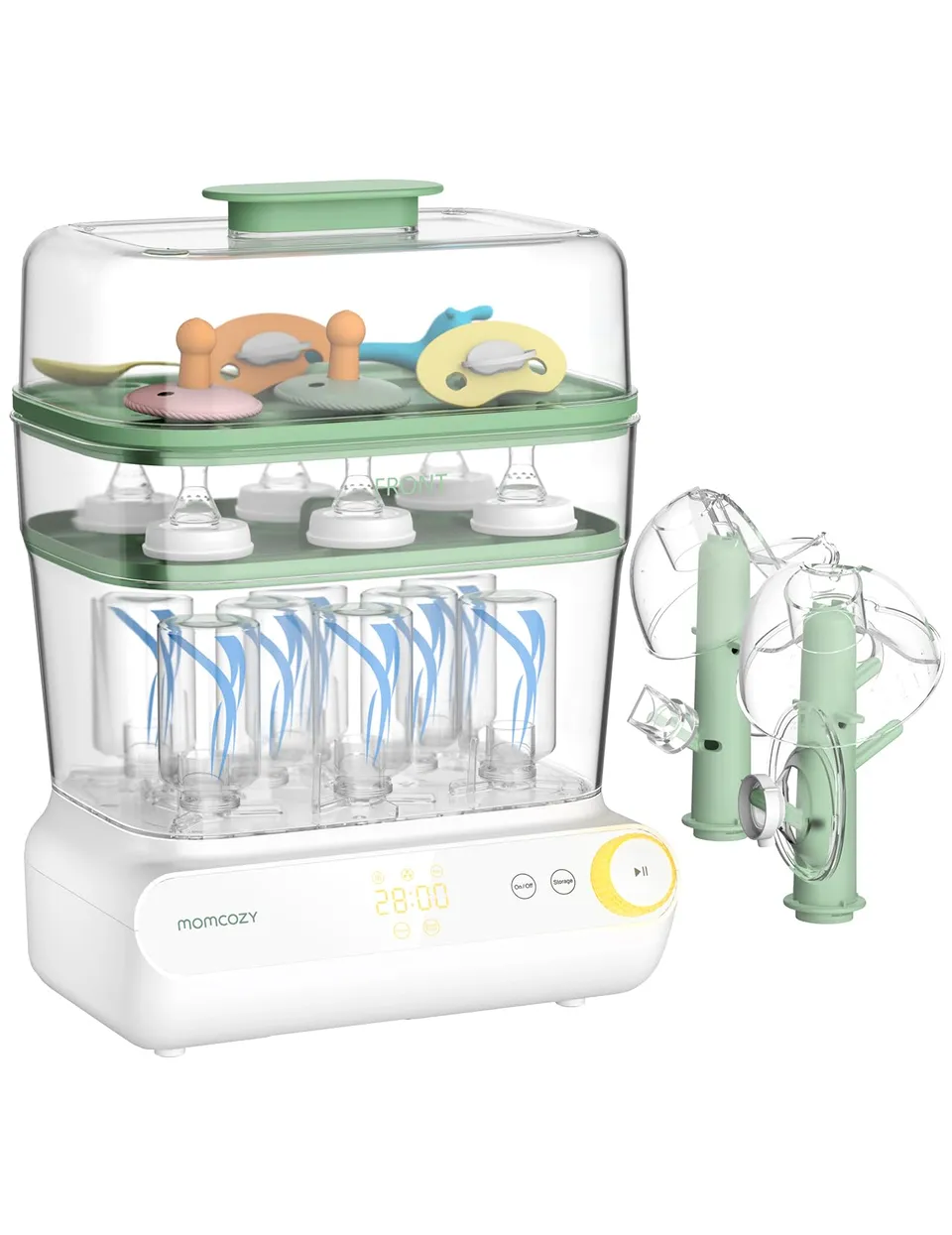 momcozy-3-layer-large-bottle-sterilizer-and-dryer-fast-steam-sterilization-24-ho image 1
