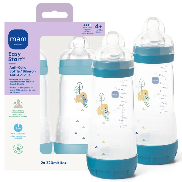 mam-easy-start-anti-colic-vented-baby-bottle-11oz-4-months-2-pack-fast-flow-bpa- image 1
