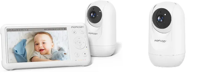 momcozy-video-baby-monitor-bm01-with-add-on-camera-1-screen-2-cameras-expandable image 1
