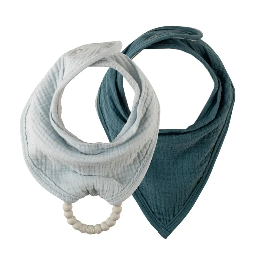 dr-brown-s-muslin-bandana-bib-with-flexees-beaded-teether-ring image 1