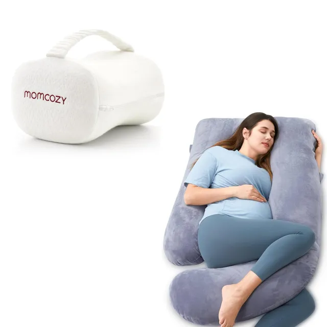 momcozy-pregnancy-knee-pillow-for-side-sleepers-memory-foam-leg-hip-alignment-pi image 1