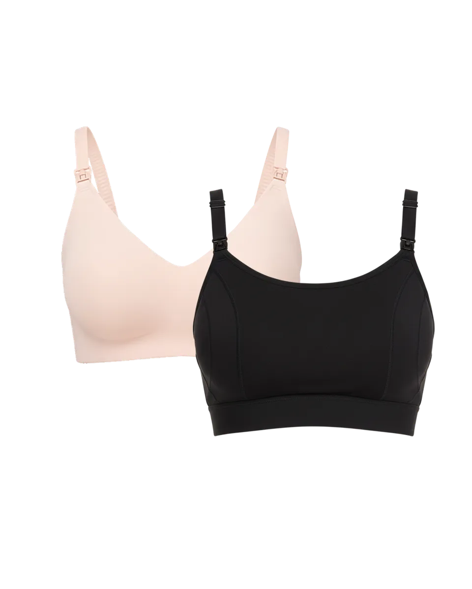 momcozy-ultra-soft-seamless-nursing-bra-yn21-basic-pumping-bra-yn08-bundle-2-pie image 1