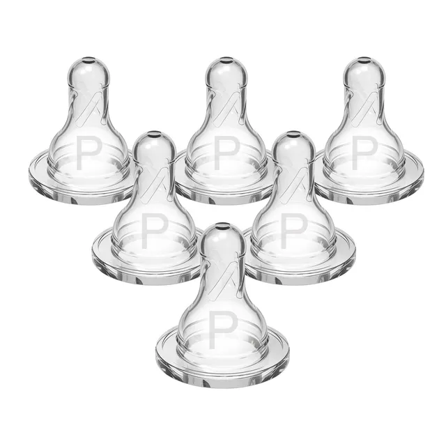 dr-brown-s-natural-flow-narrow-baby-bottle-silicone-nipple-6-pack-assorted-level image 1