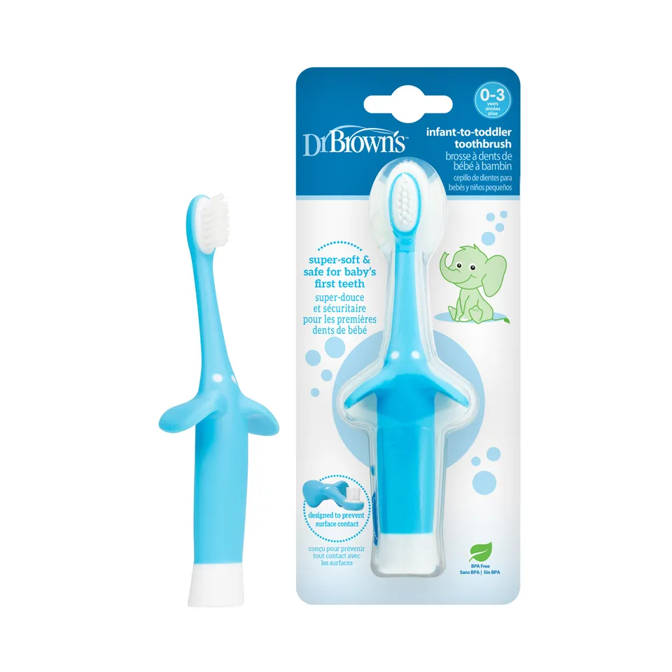 dr-brown-s-infant-to-toddler-toothbrush-elephant-1-pack image 1