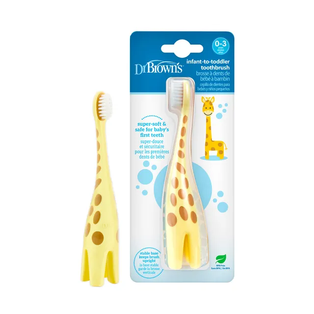 dr-brown-s-infant-to-toddler-giraffe-toothbrush-1-pack image 1