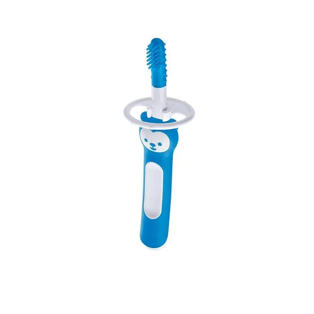 mam-baby-toothbrush-and-gum-massager-3-months-with-safety-shield image 1