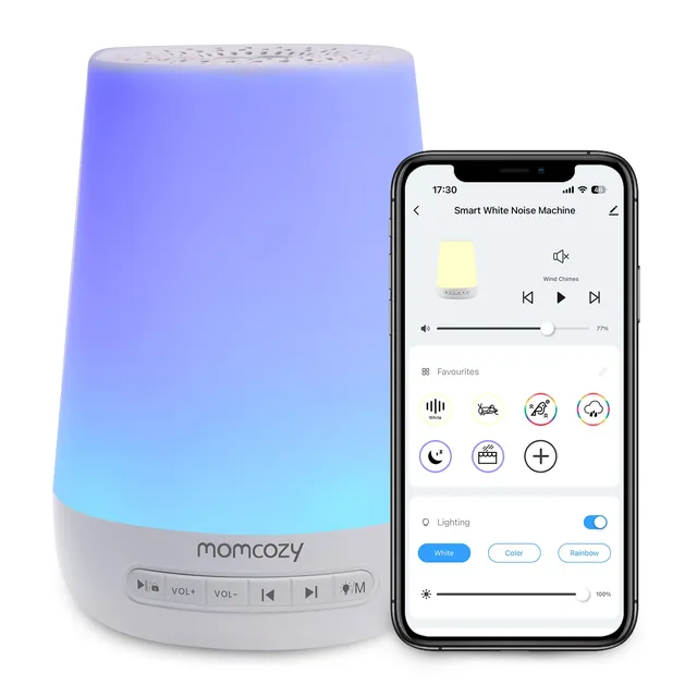 momcozy-baby-sound-machine-bm08-with-night-light-and-app-control-blue image 1