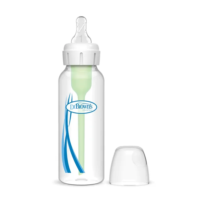 dr-brown-s-natural-flow-anti-colic-options-narrow-baby-bottle-with-level-1-slow- image 1