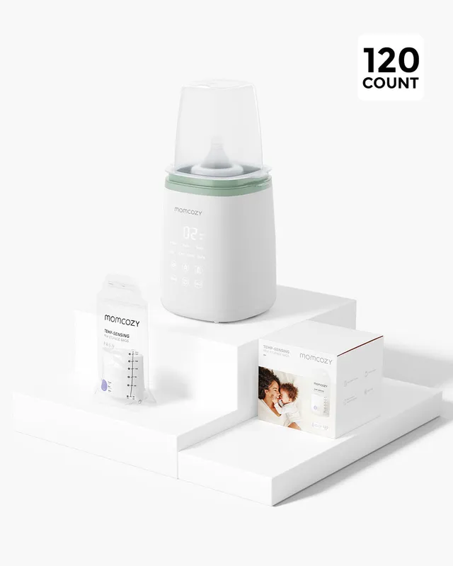 momcozy-6-in-1-fast-baby-bottle-warmer-120-count-breastmilk-storage-bags image 1