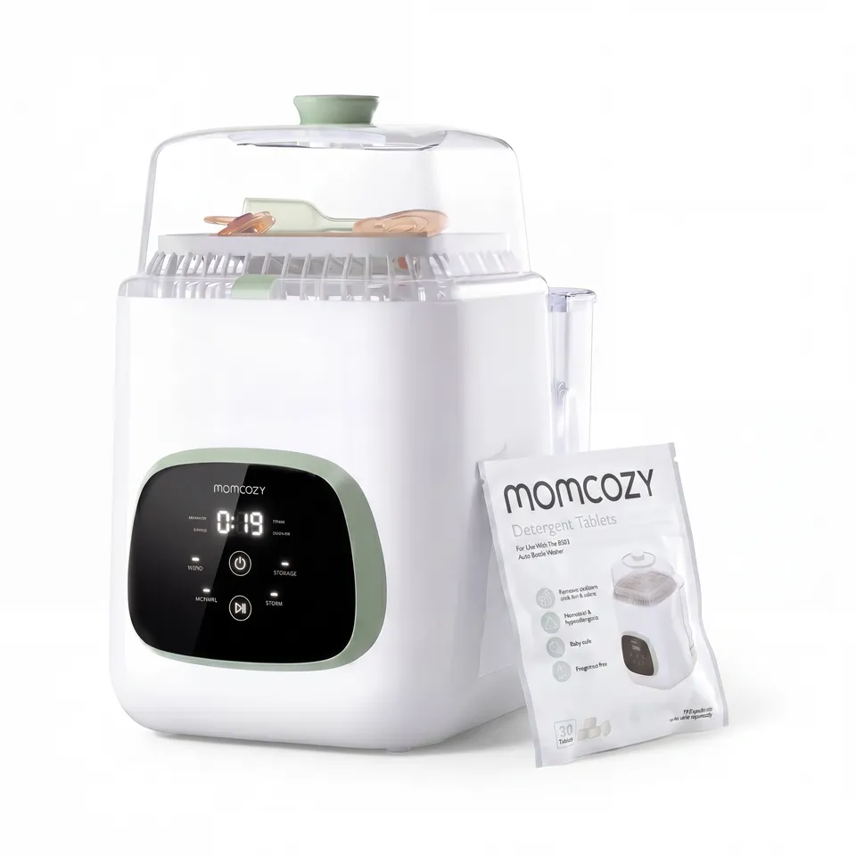 momcozy-cleaning-bundle-kleanpal-pro-baby-bottle-washer-30-detergent-tablets image 1