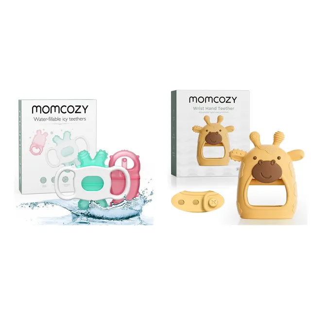 momcozy-baby-teether-toys-with-adjustable-wristband image 1