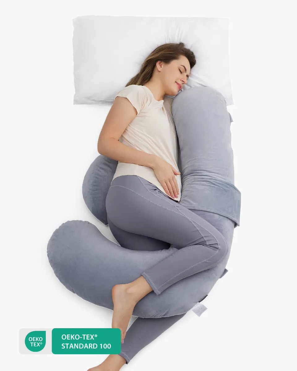 momcozy-f-shaped-pregnancy-pillow-with-adjustable-wedge-maternity-body-pillow-fo image 1