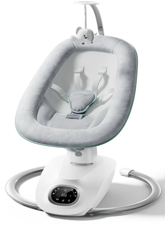 momcozy-cocosway-electric-baby-swing-180-rotating-seat-6-motions-4-speeds-remote image 1