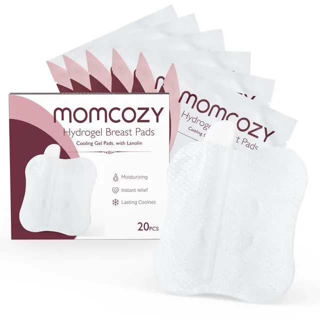 momcozy-hydrogel-nursing-pads-with-lanolin-20-count-individually-wrapped-instant image 1